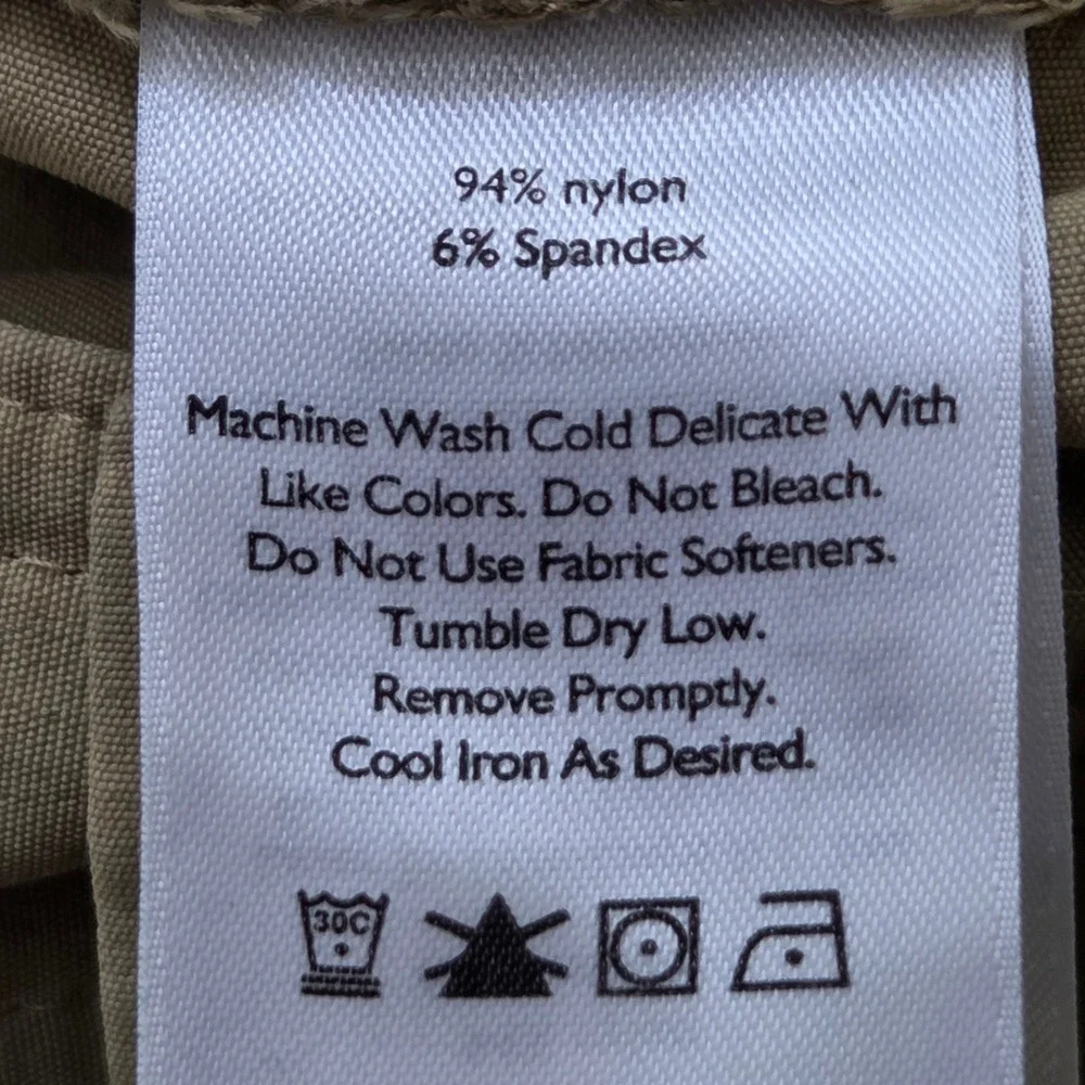 Eddie Bauer Mens Tan Nylon First Ascent Guide Pants 36x34 Cargo Hiking Outdoor